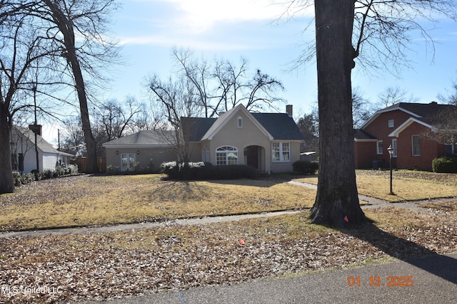 view of single story home