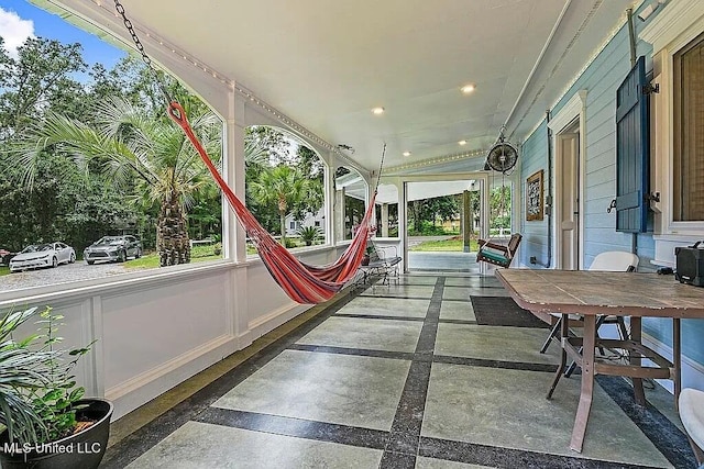 view of sunroom / solarium