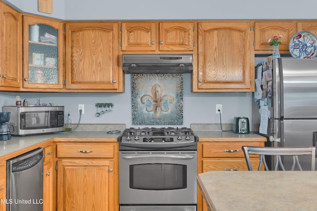 kitchen with stainless steel appliances