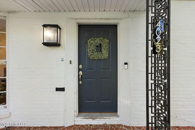 view of doorway to property