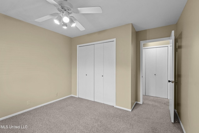 151 Lakebend Cir, Brandon, MS 39042 - unfurnished bedroom with carpet, a closet, and ceiling fan