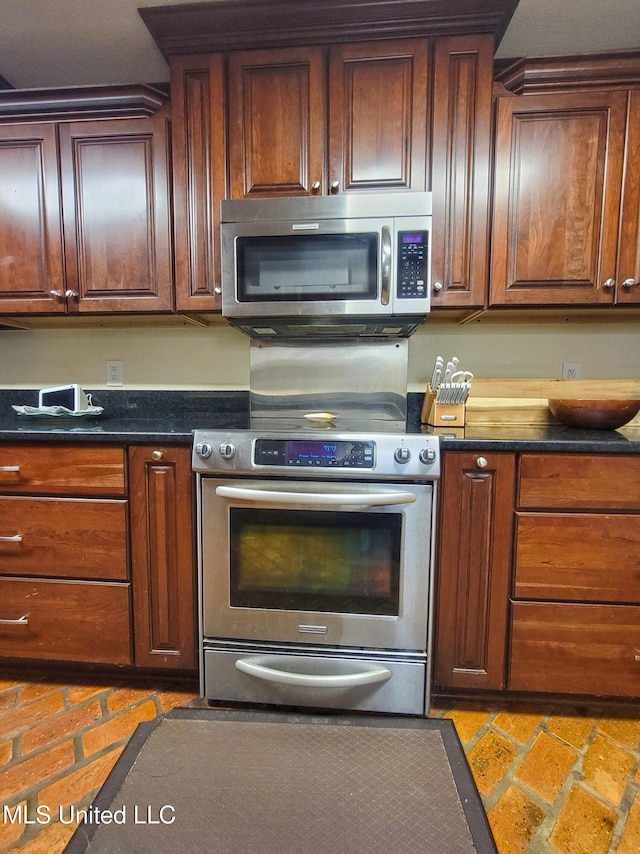 kitchen with appliances with stainless steel finishes