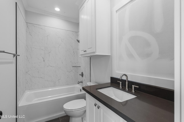 231 Oakside Trl, Madison, MS 39110 - bathroom featuring toilet, shower / tub combination, and vanity