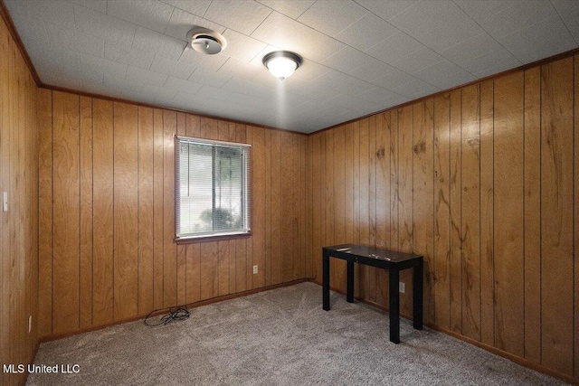 308 Asbury Dr, Hazlehurst, MS 39083 - unfurnished room with carpet floors and wooden walls