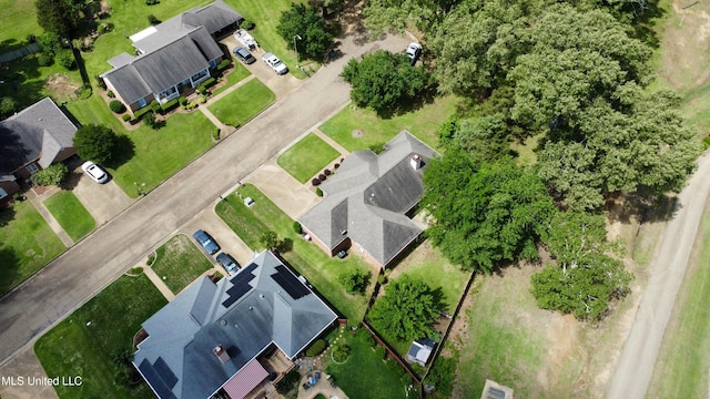 aerial view with a residential view