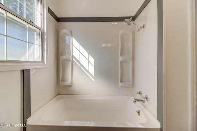 bathroom featuring bathtub / shower combination