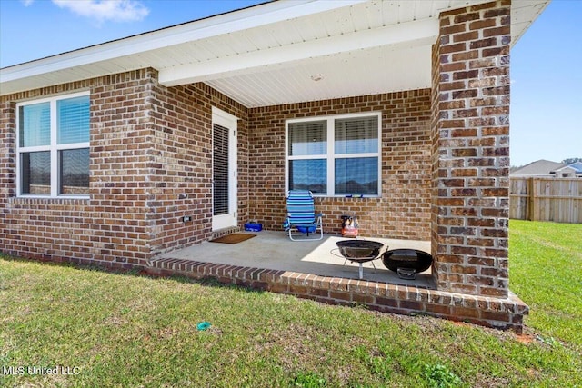 view of patio with fence