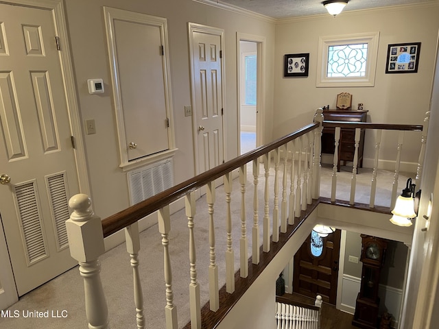420 Fox Bay Dr, Brandon, MS 39047 - stairway with crown molding and baseboards