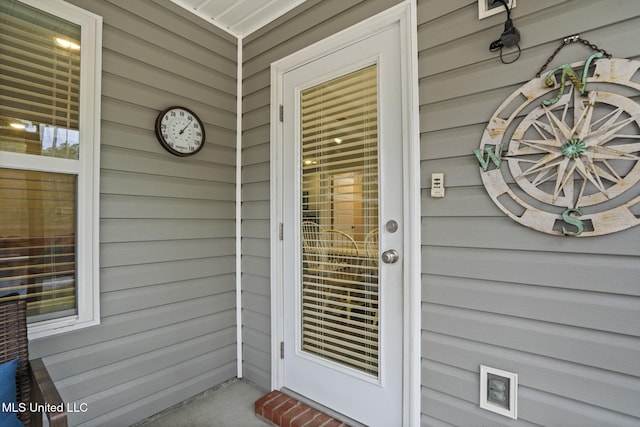 view of doorway to property