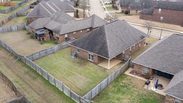 drone / aerial view with a residential view