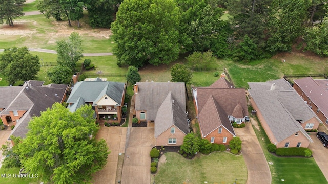 aerial perspective of suburban area