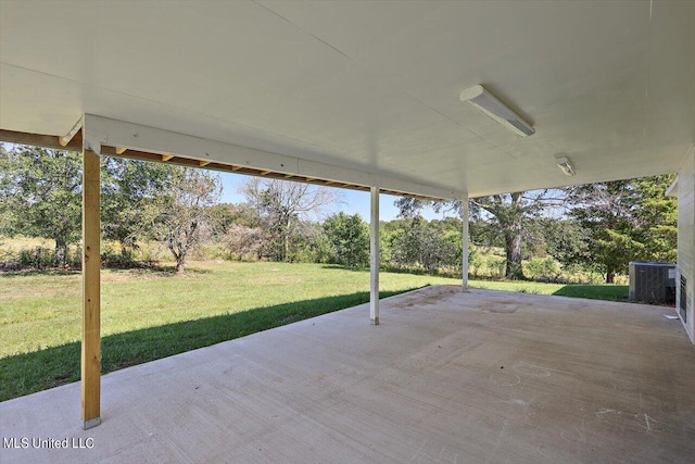 view of patio / terrace with central AC unit