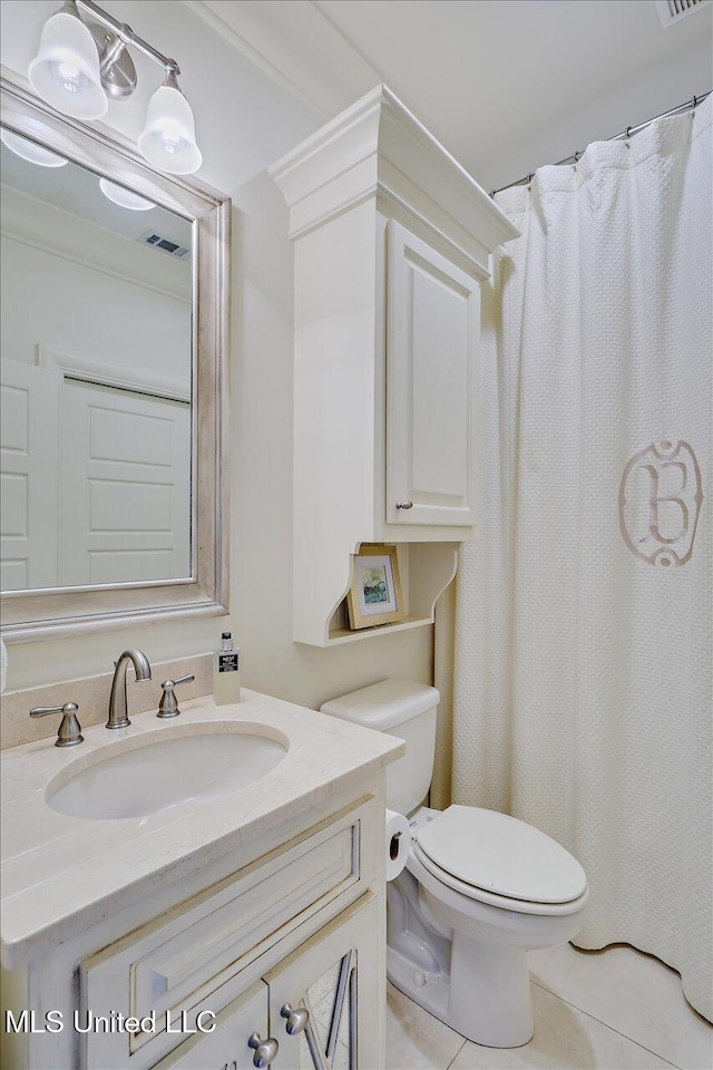 215 Grayhawk Dr, Madison, MS 39110 - full bathroom featuring tile patterned flooring, vanity, and a shower with shower curtain