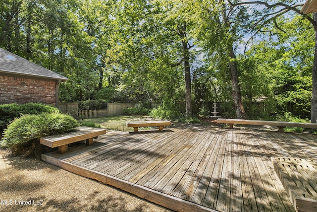 view of wooden deck