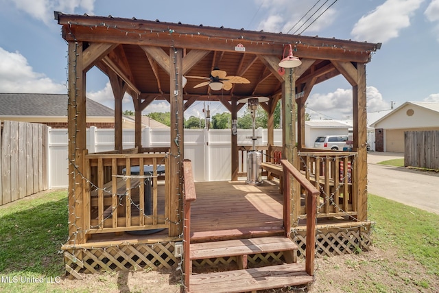 176 Briarfield Ave, Biloxi, MS 39531 - deck featuring ceiling fan