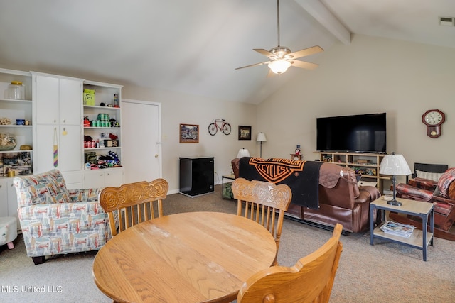176 Briarfield Ave, Biloxi, MS 39531 - dining space featuring light carpet and ceiling fan