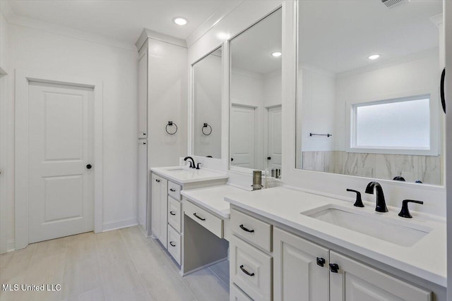 121 Ashby Ridge Dr, Canton, MS 39046 - bathroom featuring vanity, baseboards, and recessed lighting