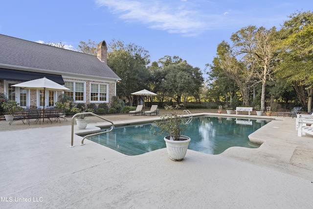 view of pool with a patio