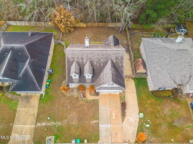 birds eye view of property