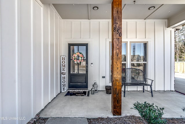 view of doorway to property