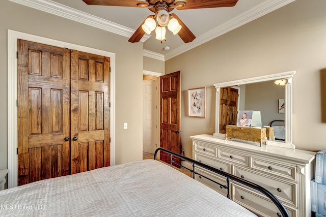 521 Heyward Ln, Madison, MS 39110 - bedroom featuring ornamental molding and ceiling fan