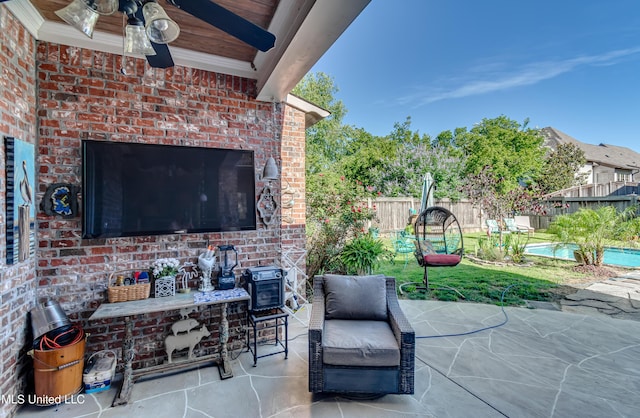 521 Heyward Ln, Madison, MS 39110 - view of patio / terrace with a ceiling fan