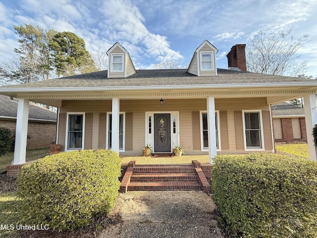 view of front of house with a porch