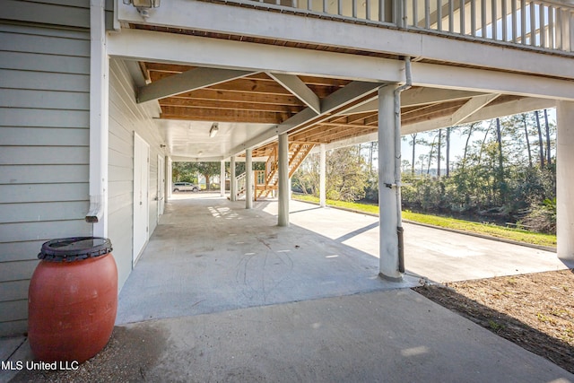 view of patio / terrace with a carport