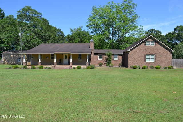 19728 Hwy 63, Moss Point, MS 39562 - single story home featuring a porch, a chimney, and brick siding