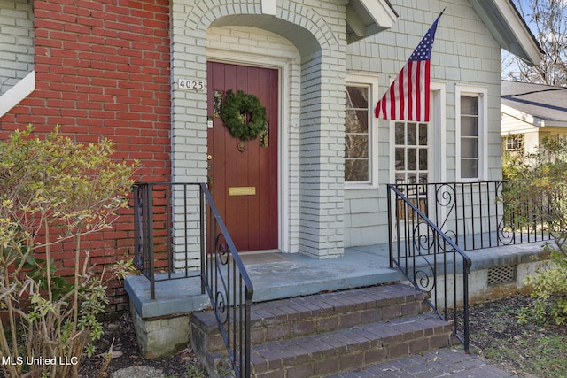 view of doorway to property