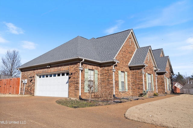 view of front facade with a garage