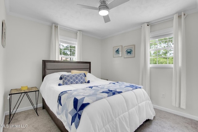 6085 Shawnee St, Kiln, MS 39556 - bedroom featuring carpet floors, baseboards, and a ceiling fan