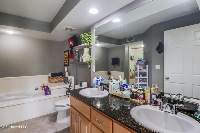 2046 Beach Blvd Unit 321, Biloxi, MS 39531 - full bath with tile patterned flooring, a bath, visible vents, and a sink