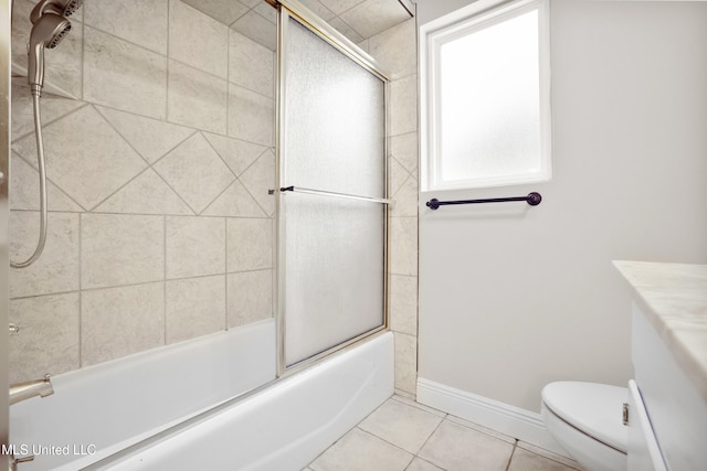 429 Linda Dr, Biloxi, MS 39531 - bathroom with tile patterned floors, shower / bath combination with glass door, and vanity