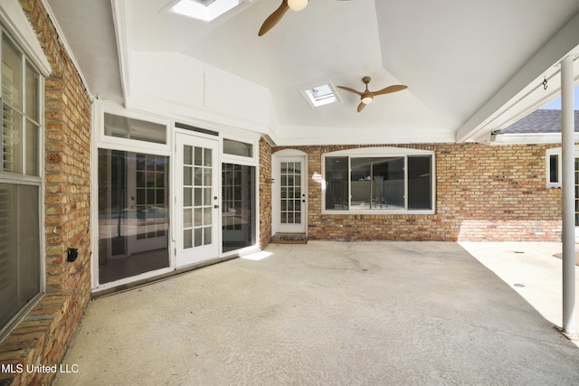 429 Linda Dr, Biloxi, MS 39531 - view of patio with a ceiling fan and french doors
