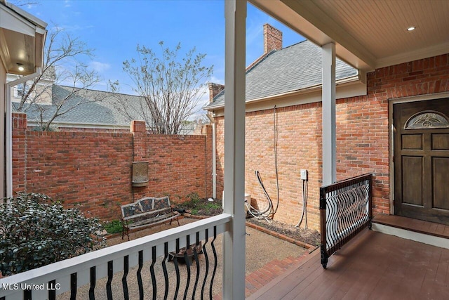 wooden deck with fence