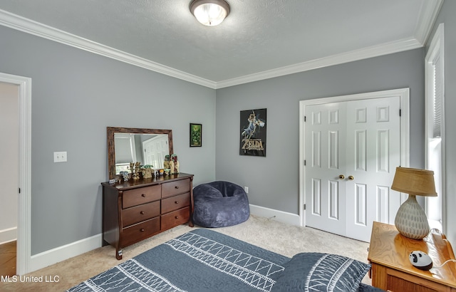 1025 Monet Cv, Brandon, MS 39047 - bedroom with light carpet, crown molding, and baseboards