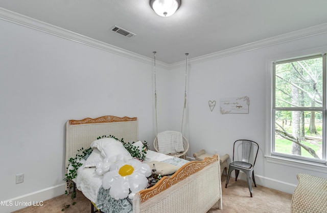 1025 Monet Cv, Brandon, MS 39047 - carpeted bedroom with multiple windows, baseboards, and crown molding