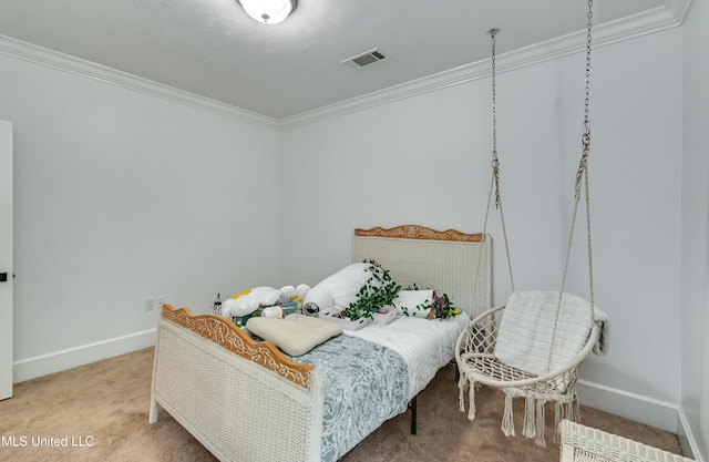 1025 Monet Cv, Brandon, MS 39047 - carpeted bedroom with ornamental molding and baseboards
