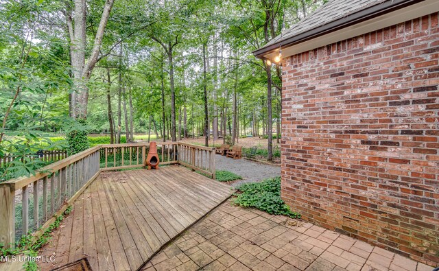 1025 Monet Cv, Brandon, MS 39047 - view of wooden terrace