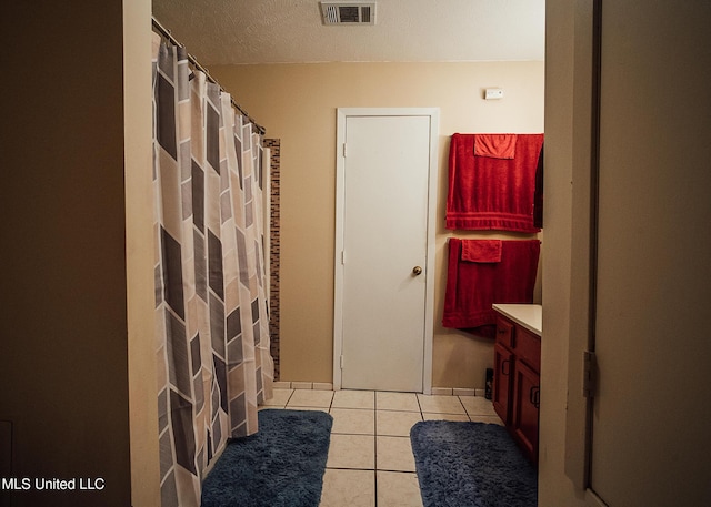 103 Hidden Lake Rd, Flora, MS 39071 - bathroom with vanity, tile patterned flooring, and a shower with shower curtain