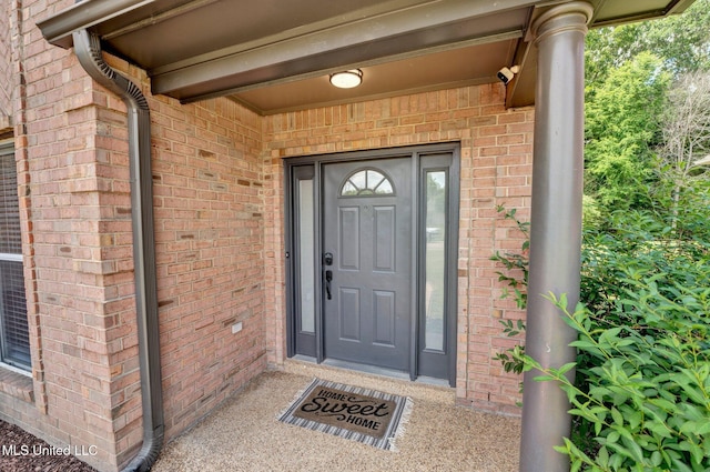 6177 W Sandbourne, Olive Branch, MS 38654 - doorway to property with brick siding