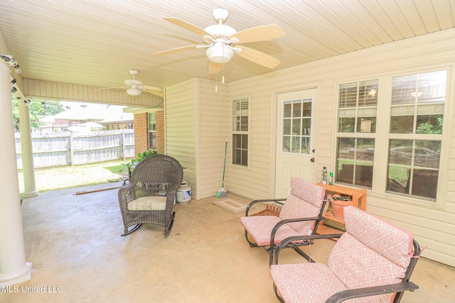 404 Briars Bnd, Brandon, MS 39042 - view of patio featuring ceiling fan