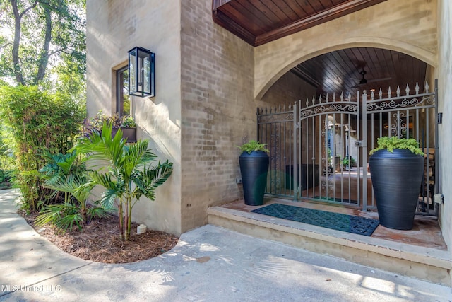 entrance to property featuring a gate