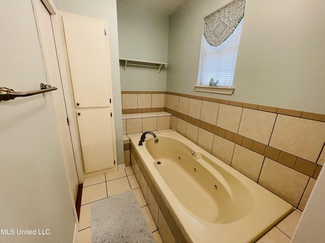 6324 Country Ln, Moss Point, MS 39562 - full bathroom with a jetted tub and tile patterned flooring