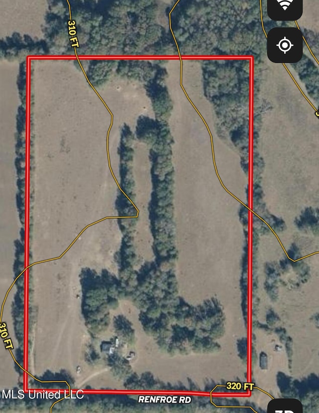 232 Renfroe Rd, Canton, MS 39046 - map / location with property parcel outlined