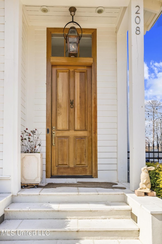 view of doorway to property