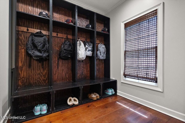 2003 Canterbury Pl W, Brandon, MS 39042 - mudroom with ornamental molding, baseboards, and wood finished floors