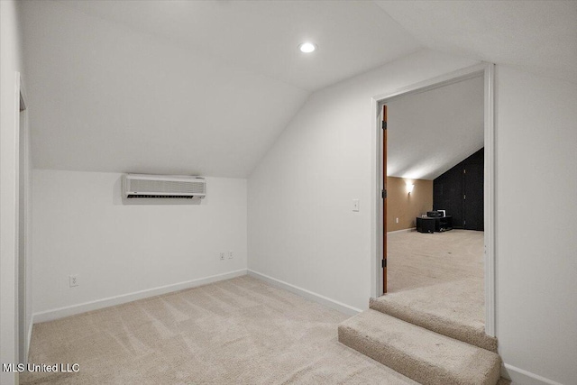 2003 Canterbury Pl W, Brandon, MS 39042 - additional living space featuring a wall mounted air conditioner, lofted ceiling, carpet flooring, baseboards, and recessed lighting