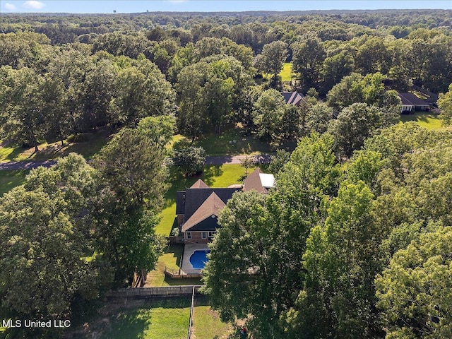 2003 Canterbury Pl W, Brandon, MS 39042 - aerial view of property and surrounding area featuring a forest